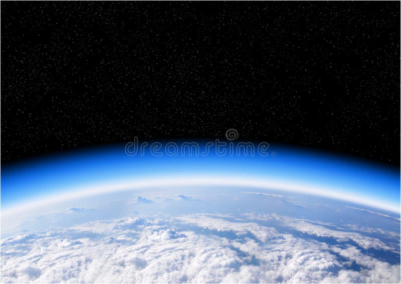 Couche d'ozone de la vue spatiale de la planète Terre photo libre de droits Couche d'ozone de la vue spatiale de la planète Terre photo libre de droits