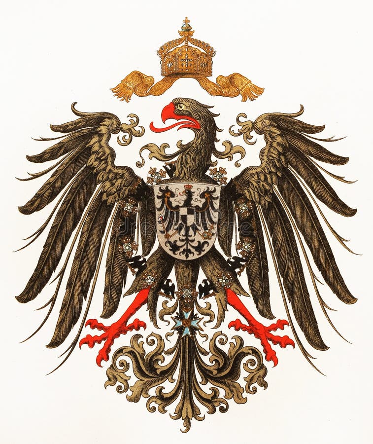 Armoiries de l'Empire allemand images stock