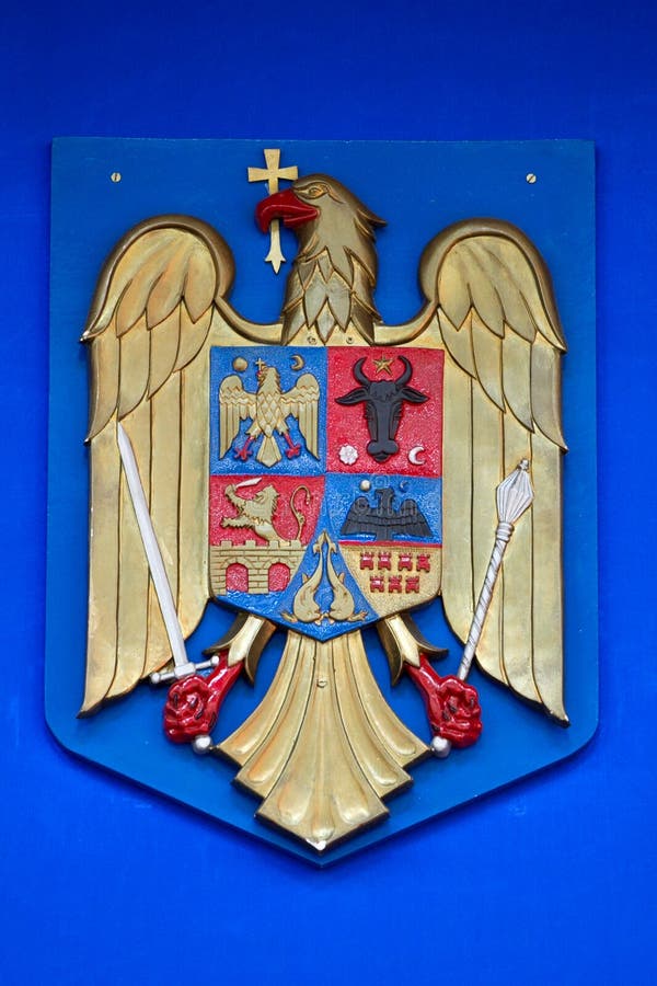 Armoiries de la Roumanie photo stock