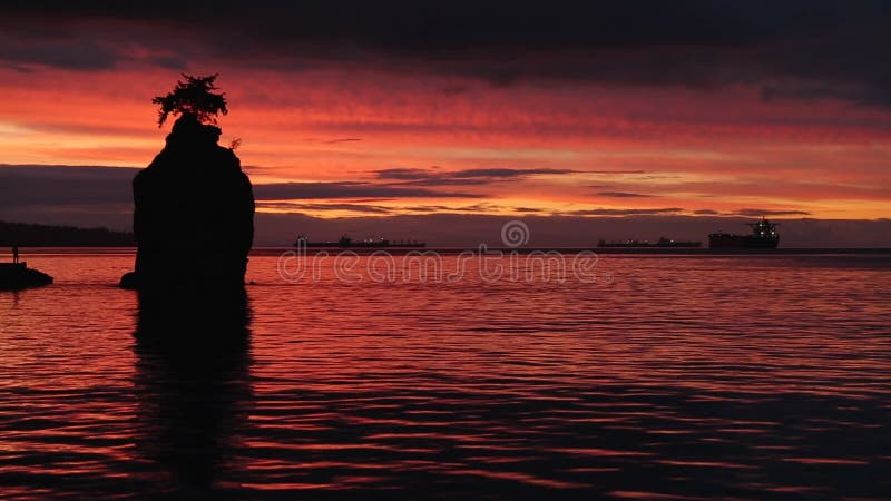 Coucher Du Soleil Anglais De Baie Vancouver