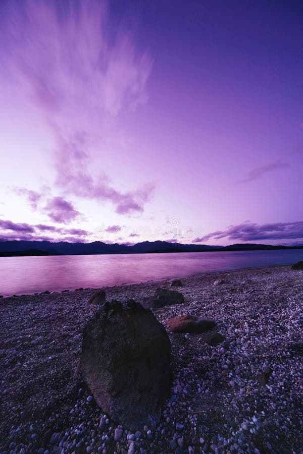 Beautiful purple lake at New Zealand. Beautiful purple lake at New Zealand