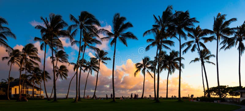 Coucher du soleil de Kauai images libres de droits Coucher du soleil de Kauai images libres de droits