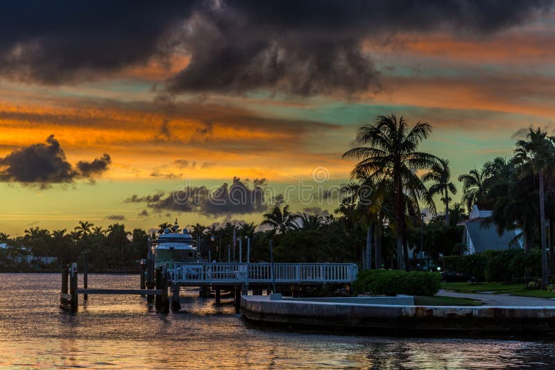Coucher du soleil de la Floride photo stock Coucher du soleil de la Floride photo stock