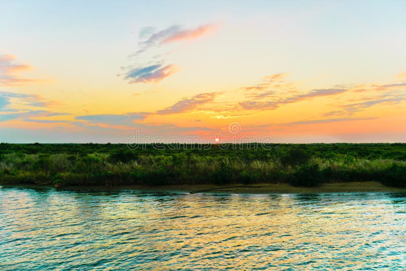 Coucher du soleil de la Louisiane image libre de droits Coucher du soleil de la Louisiane image libre de droits