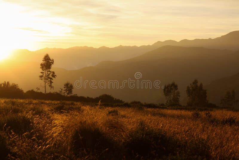 Coucher du soleil de Putre photo stock Coucher du soleil de Putre photo stock