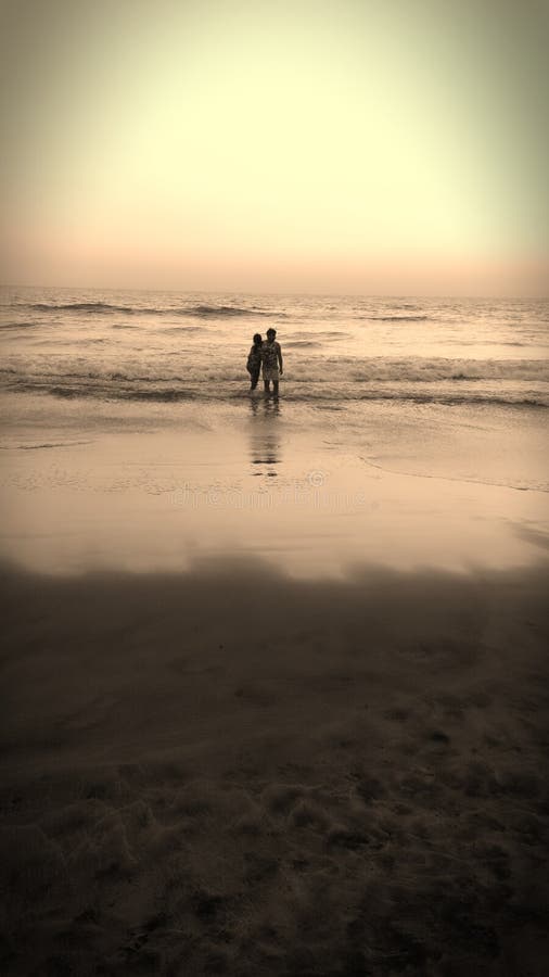 Coucher du soleil ? la plage photos libres de droits Coucher du soleil ? la plage photos libres de droits