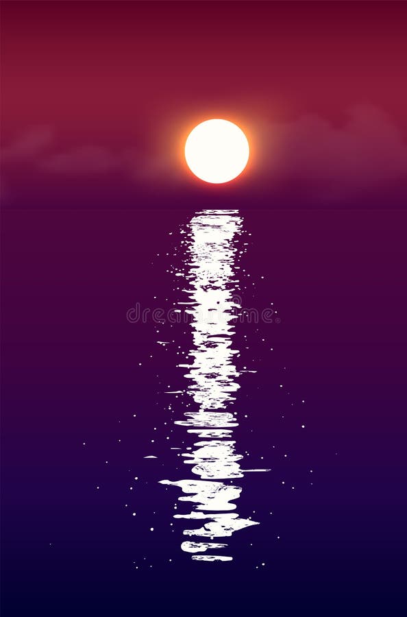 Dessin De Coucher Du Soleil Ou De Lever De Soleil Stock