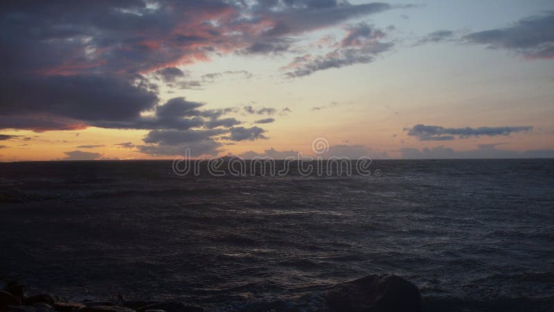 La Finlande Coucher Du Soleil Par Une Mer Baltique Photo