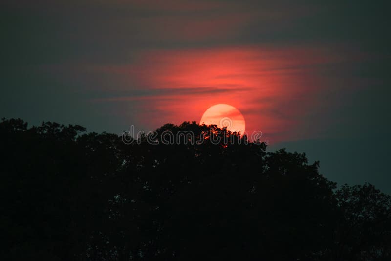 Coucher du soleil sur le lac pendant l'été images libres de droits Coucher du soleil sur le lac pendant l'été images libres de droits