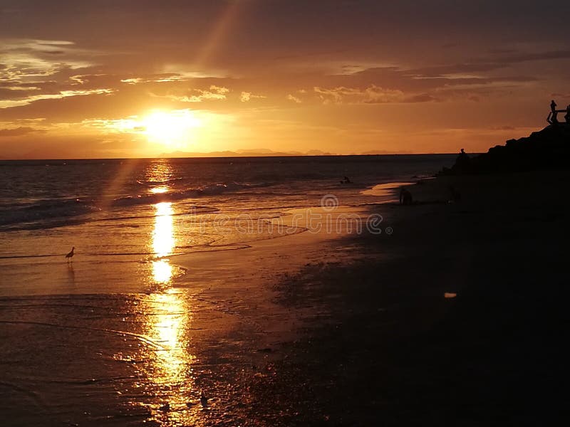 Coucher Du Soleil Tonnant Puntarenas Costa Rica Photo