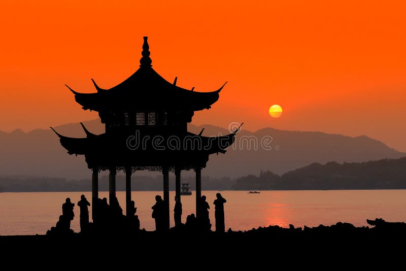 Coucher du soleil à Hangzhou Coucher du soleil à Hangzhou