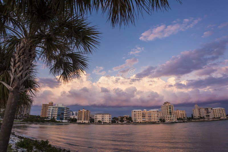 Coucher du soleil à Sarasota image stock Coucher du soleil à Sarasota image stock