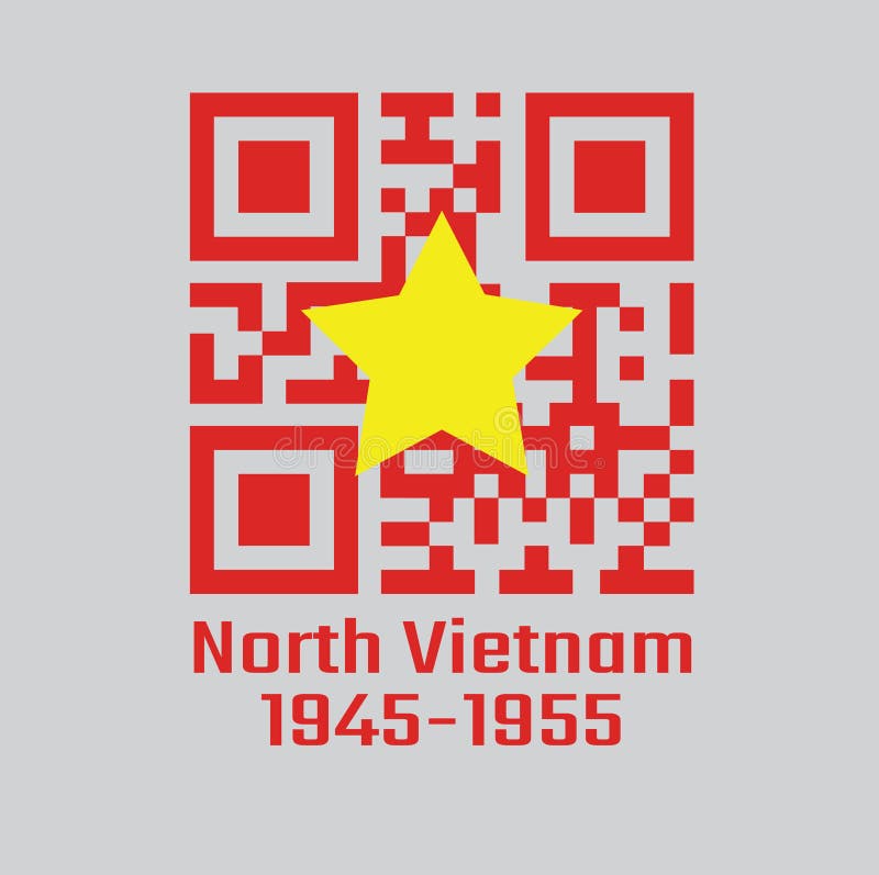 Couleur de codes de QR du Vietnam du Nord 1945 to1955 illustration de vecteur Couleur de codes de QR du Vietnam du Nord 1945 to1955 illustration de vecteur