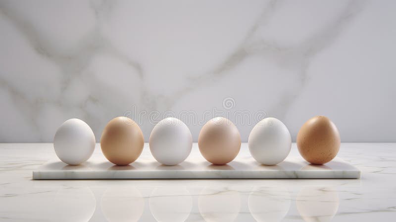 Various chicken egg color. Different shade of eggs, isolated on white background. Neural network AI generated. Various chicken egg color. Different shade of eggs, isolated on white background. Neural network AI generated