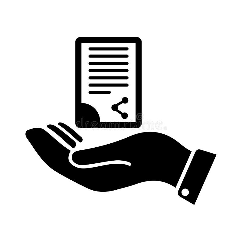 Document handover icon. Use for commercial, print media, web or any type of design projects. Document handover icon. Use for commercial, print media, web or any type of design projects