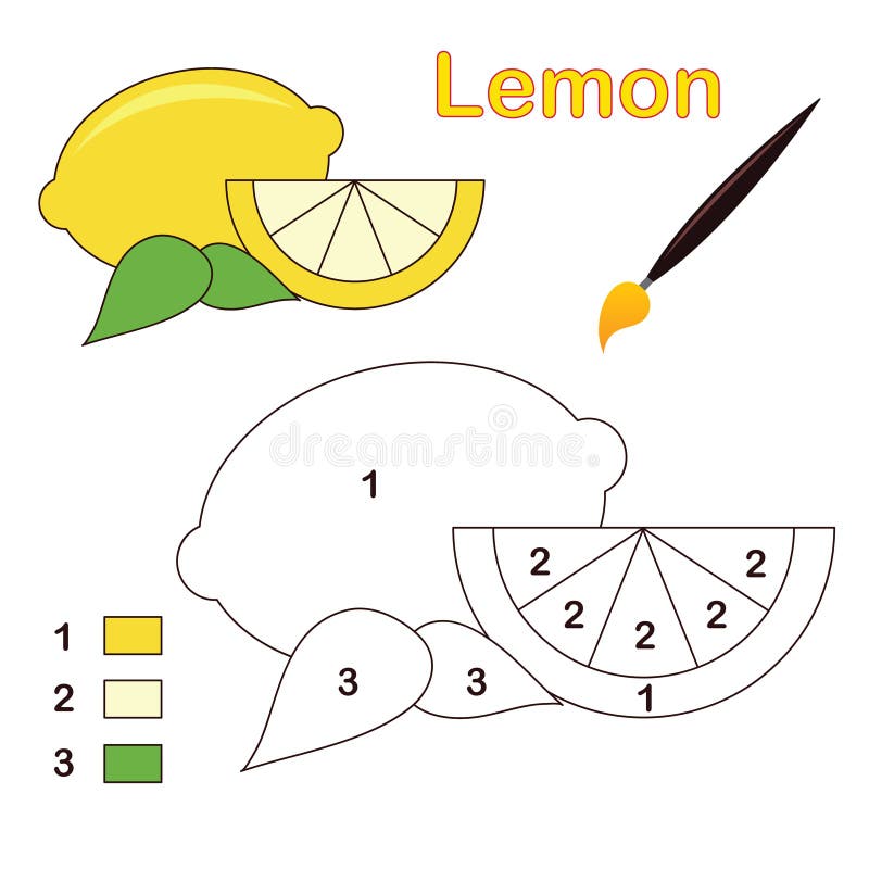 Couleur par numéro : citron