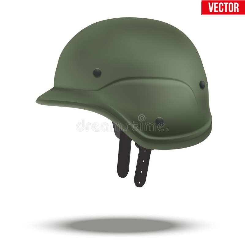 Couleur Verte De Casque Tactique Militaire Illustration de Vecteur