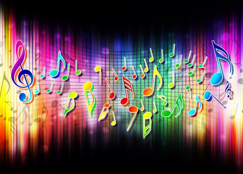 Couleurs abstraites de magie de fond de musique illustration stock Couleurs abstraites de magie de fond de musique illustration stock