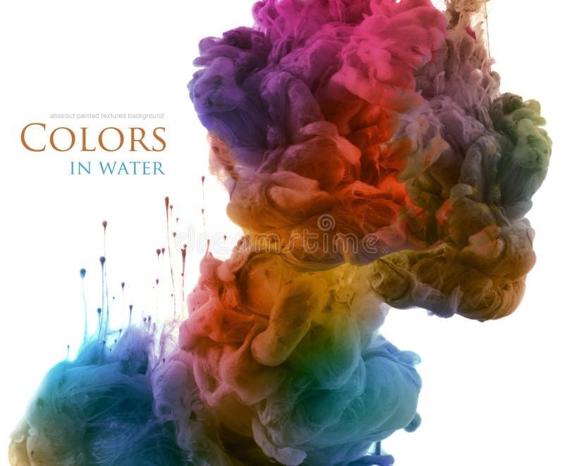 Couleurs acryliques et encre dans l'eau abrégez le fond image libre de droits Couleurs acryliques et encre dans l'eau abrégez le fond image libre de droits