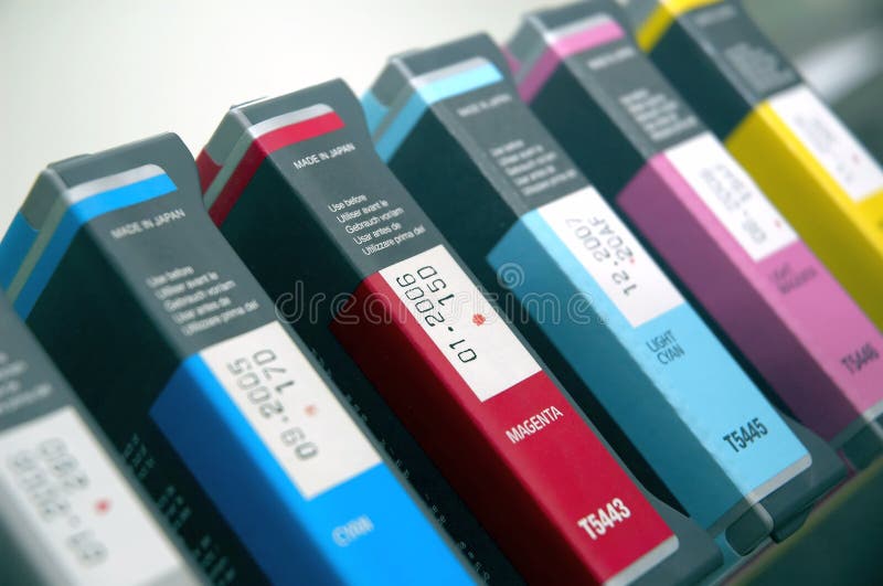 Couleurs d'impression photographie stock libre de droits Couleurs d'impression photographie stock libre de droits