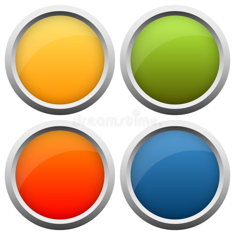 couleurs de la collection quatre de bouton illustration libre de droits couleurs de la collection quatre de bouton illustration libre de droits