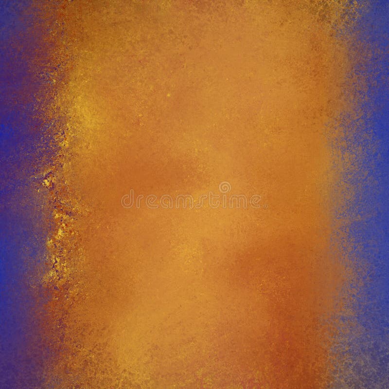 Couleurs rouges et oranges d'or chaud à l'arrière-plan abstrait avec les frontières bleues lumineuses et la texture grunge flecke illustration libre de droits