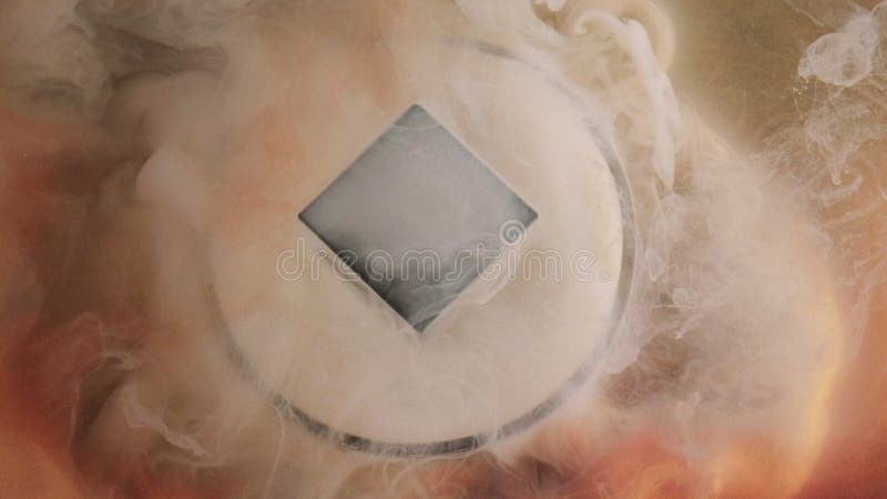 Coulée d'eau de vapeur magique cube de verre beige blanc banque de vidéos