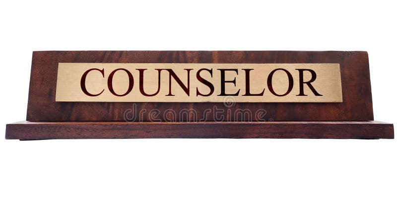 Counselor name plate