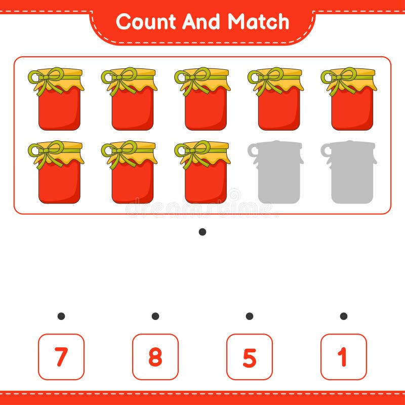 Count and Match, Count the Number of Jam and Match with the Right