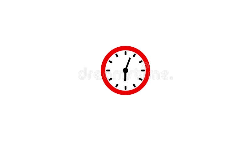 Countdown 24 hours timer clock animation. stock illustration