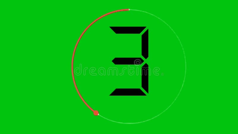 Countdown Premium Quality green screen 4k bacground stock illustration