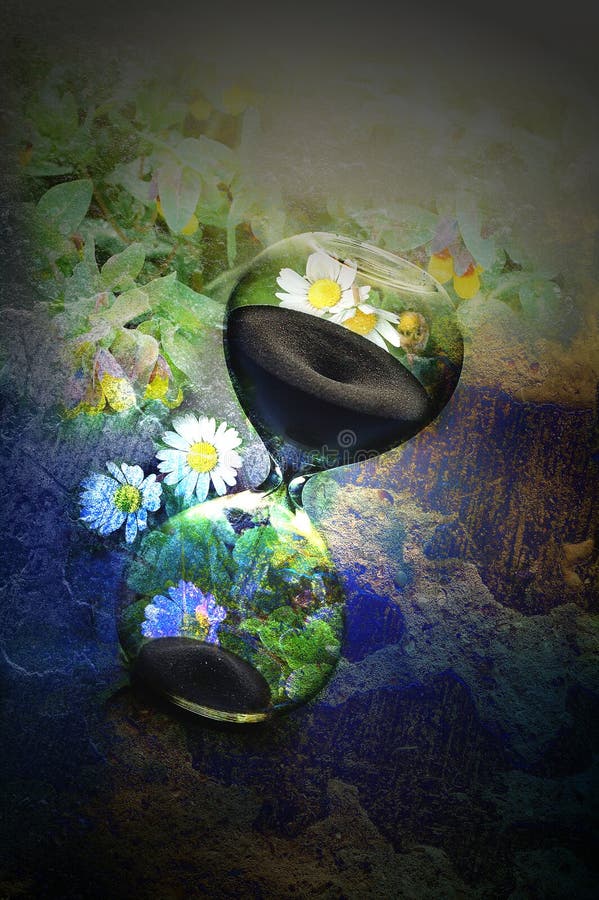 Countdown with hour glass and sand of time. Biological clock stock images, royalty-free photos and pictures