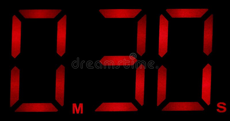 Countdown-Uhr real 60 Sekunden