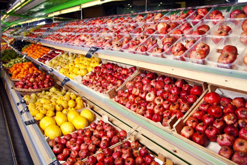 Fruits in supermarket stock image. Image of shopping 30149989