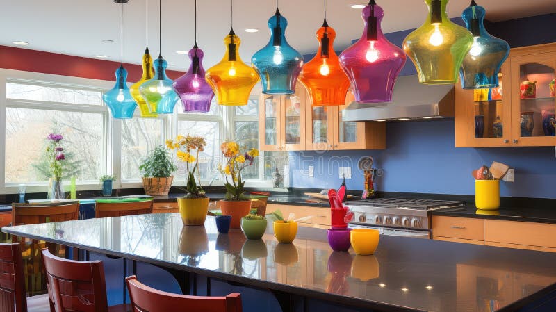 Counter kitchen light stock illustration. Illustration of whimsical