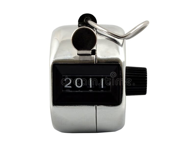 A Counter Showing the New Year stock images