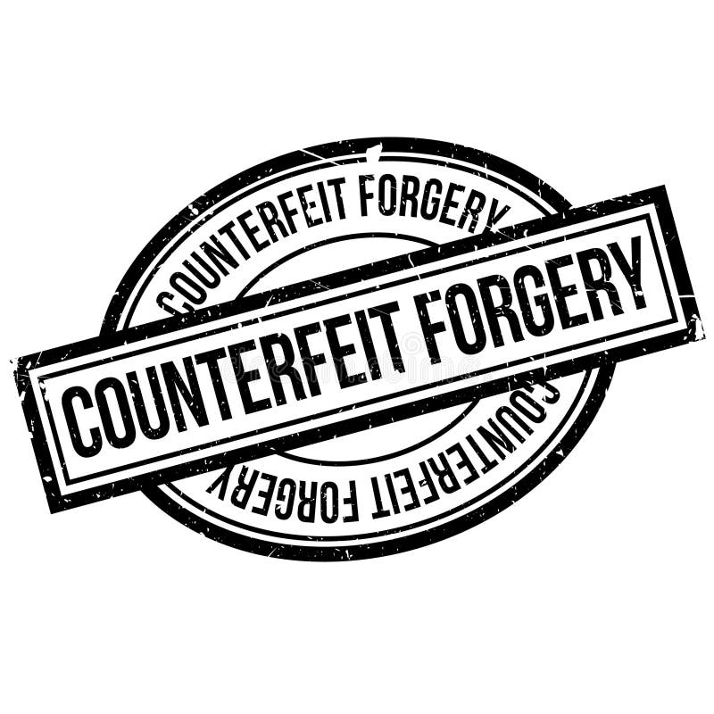 Counterfeit Forgery rubber stamp