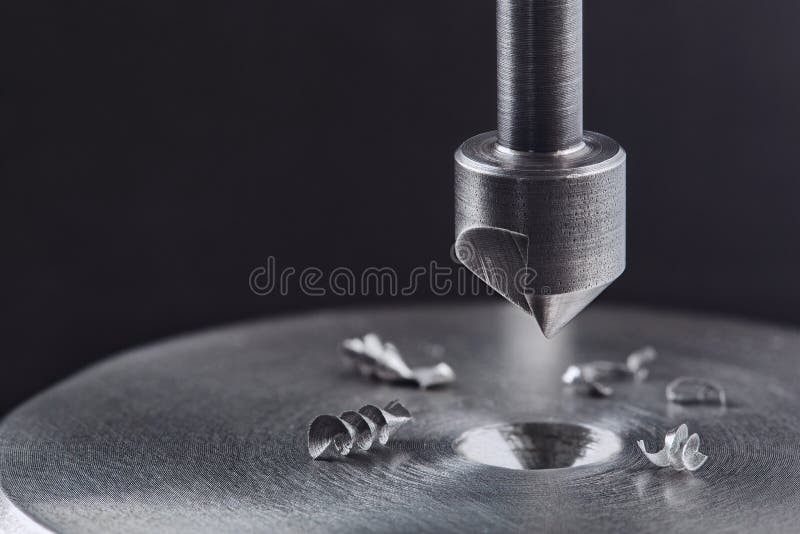 Countersink Drill Bit Make Sink in Hole in Steel Billet. Locksmith Work