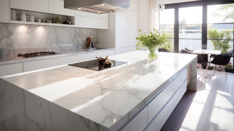 Countertop light grey marble royalty free illustration