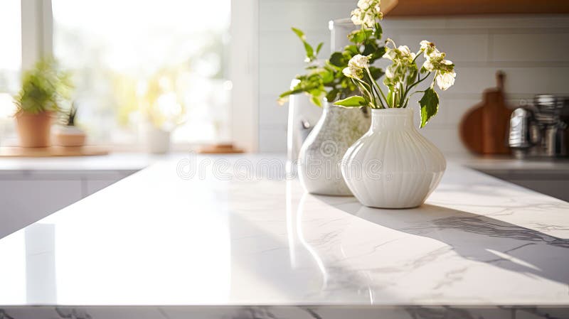 Countertop light marble vector illustration