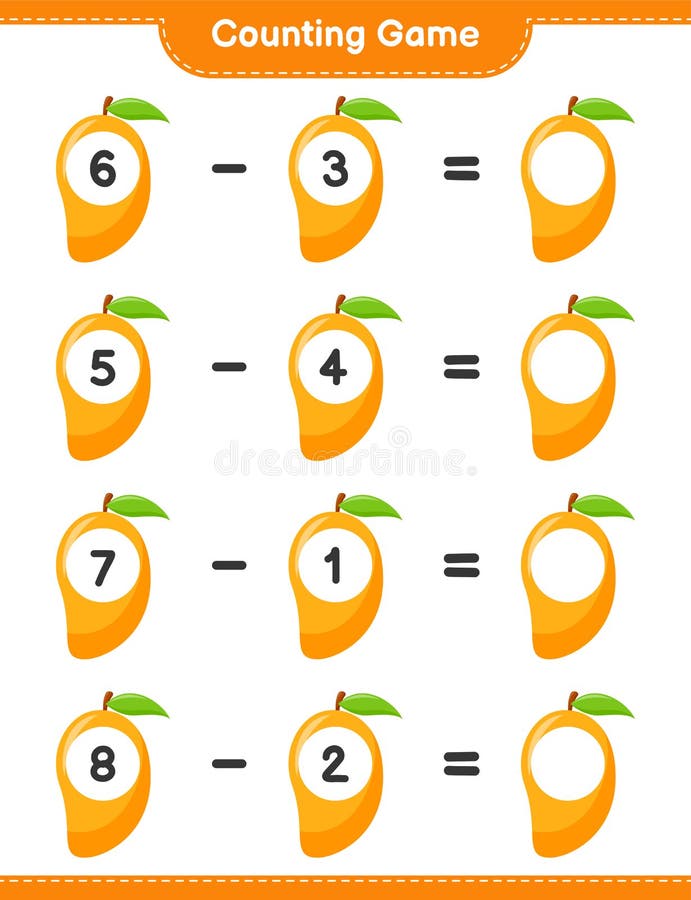 Counting Game, Count the Number of Mango and Write the Result