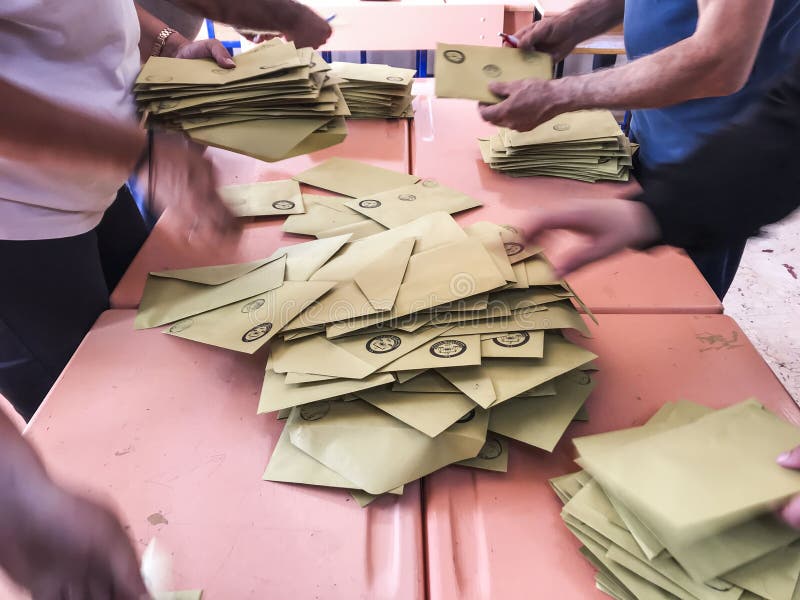 Counting of Votes in the General Elections Turkey Editorial Photo