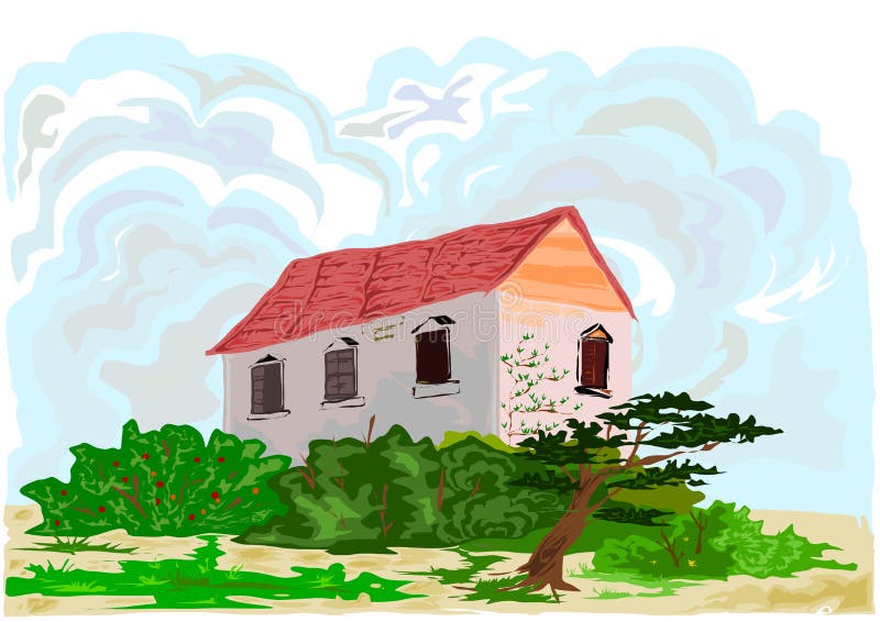 Country Cottage Vector