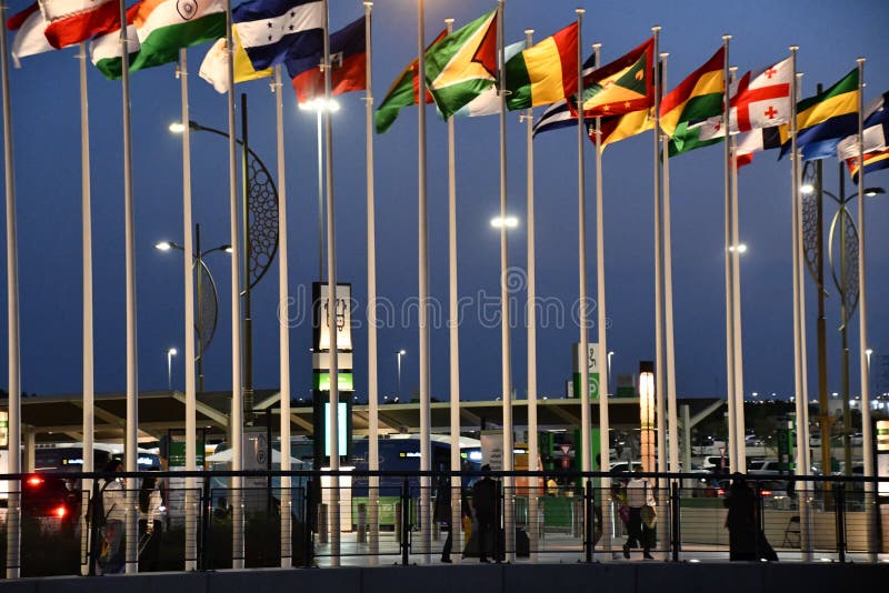 Country Flags at Expo 2020 in Dubai, UAE Stock Photo Image of