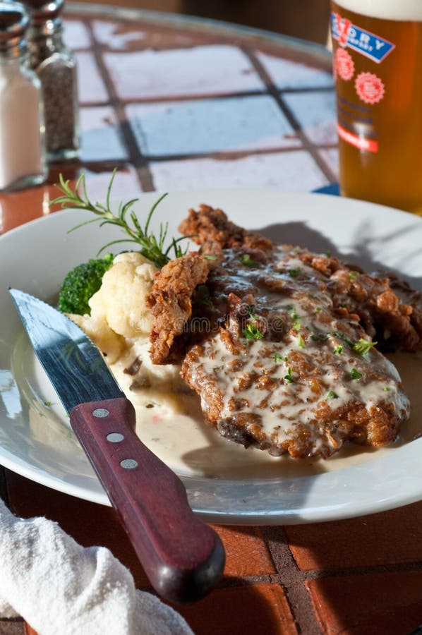 Country fried steak with gravy