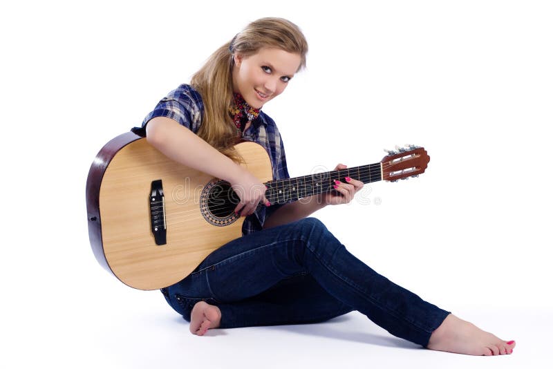 Country-girl with guitar