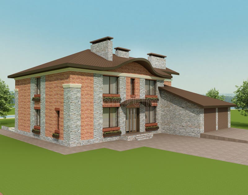 *country house #2* stock illustration