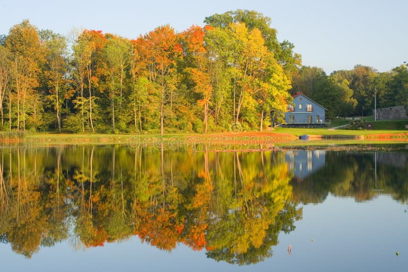 Country house next to lake