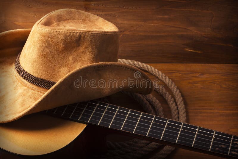 Americano países música a vaquero un sombrero.