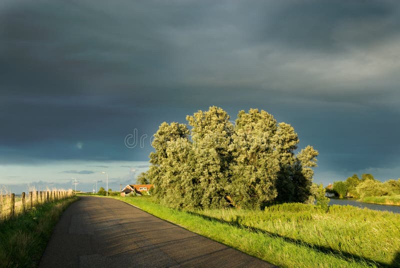 Country road in summer stock image. Image of blue, environment 2946045